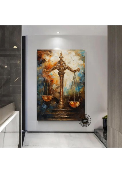 Adalet Terazileri Kanvas Sanatı; Avukat Ofis Dekoru; Hediye