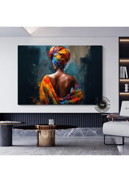 Renkli Afrikalı Kadın Kanvas Sanatı; Afrikalı Amerikalı Sanatı; Modern Sanat Baskısı; Moda Dekor; Af