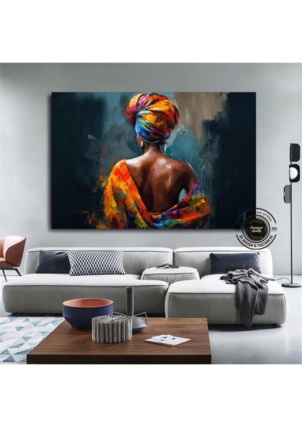 Renkli Afrikalı Kadın Kanvas Sanatı; Afrikalı Amerikalı Sanatı; Modern Sanat Baskısı; Moda Dekor; Af modelleri