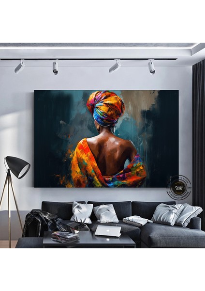 Renkli Afrikalı Kadın Kanvas Sanatı; Afrikalı Amerikalı Sanatı; Modern Sanat Baskısı; Moda Dekor; Af fırsatları