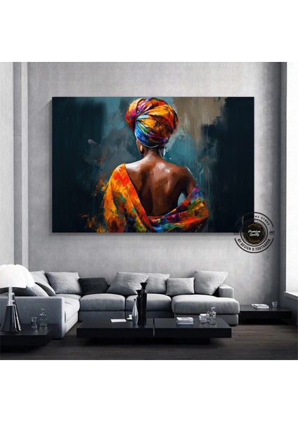 Renkli Afrikalı Kadın Kanvas Sanatı; Afrikalı Amerikalı Sanatı; Modern Sanat Baskısı; Moda Dekor; Af