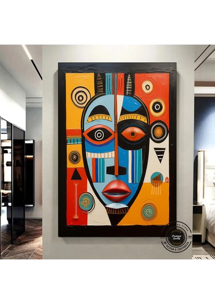Kabile Maskesi Afrika Sanatı Çerçeveli Poster; Afrika Maskesi; Afrika Duvar Sanatı; Afrikalı Amerika indirimleri