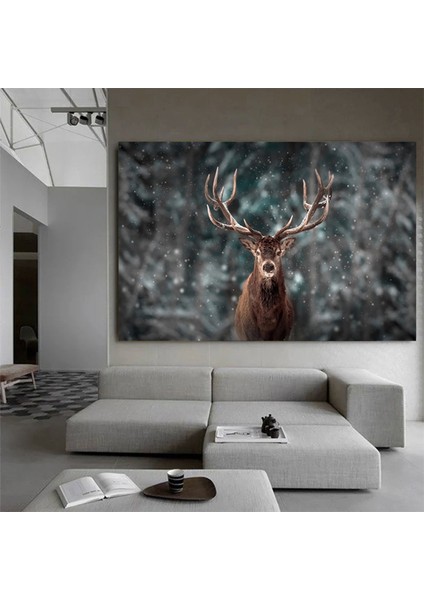 Vahşi Geyik Kanvas Duvar Sanatı; Orman Geyik Fotoğrafı; Doğa Manzarası; Ev Dekoru modelleri