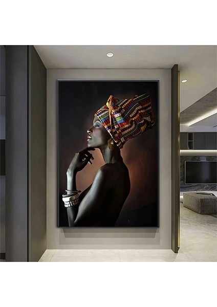 Modern Afrikalı Kadın Kanvas Tablosu