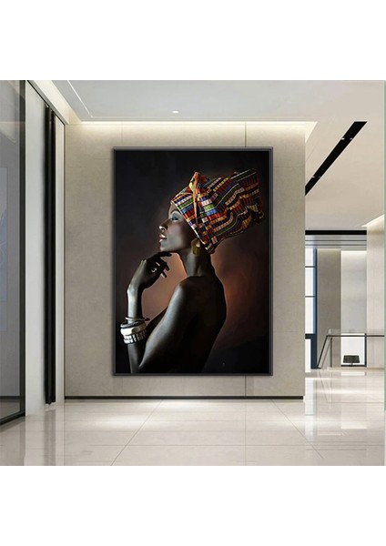 Modern Afrikalı Kadın Kanvas Tablosu modelleri