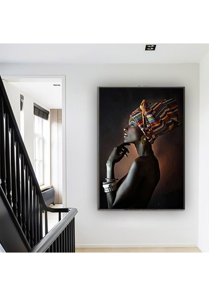 Modern Afrikalı Kadın Kanvas Tablosu fırsatları