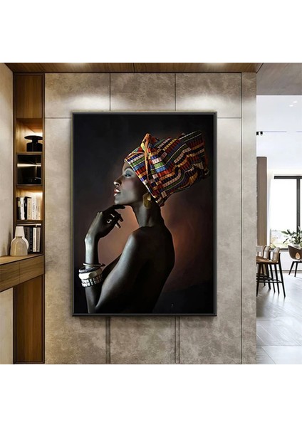 Modern Afrikalı Kadın Kanvas Tablosu