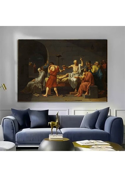 Jacques-Louis David, Sokrates’in Ölümü, 1787 | Sanat Baskısı | Kanvas Baskı | Asmaya Hazır Kanvas