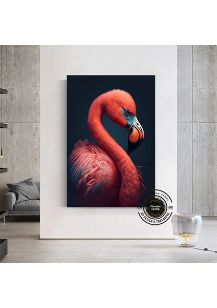Flamingo Duvar Sanatı; Kanvas Baskı; Pembe Flamingo; Tropikal Dekor; Egzotik Kuş; Pembe Flamingo San fırsatları