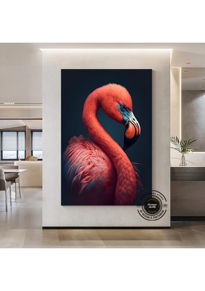 Flamingo Duvar Sanatı; Kanvas Baskı; Pembe Flamingo; Tropikal Dekor; Egzotik Kuş; Pembe Flamingo San indirimleri