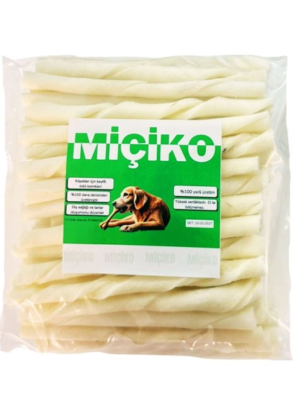 Vip Kalın Sütlü Burgu Çubuk Ödül Kemiği 12CM 100LÜ