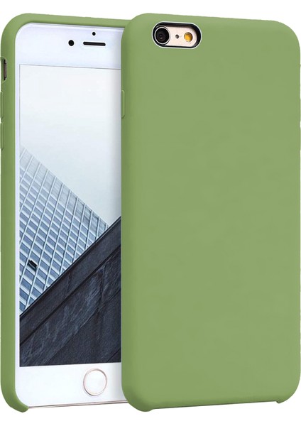 Apple iPhone 6S Plus İnce Mat Silikon Kılıf Yeşil