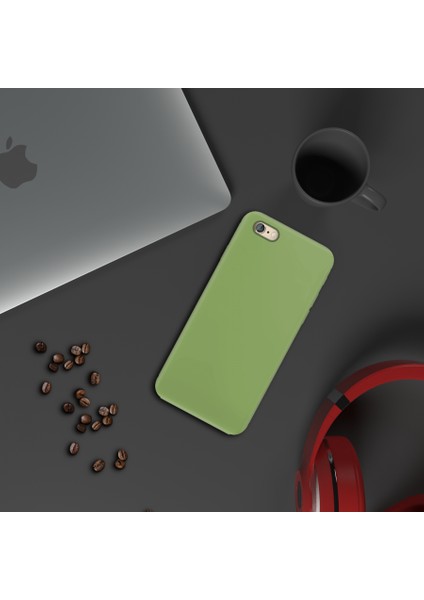 Apple iPhone 6S Plus İnce Mat Silikon Kılıf Yeşil modelleri