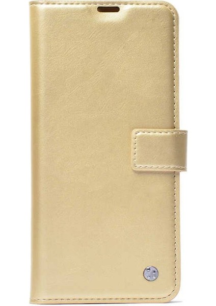 Samsung Galaxy S22 Ultra Cüzdanlı Standlı Kapaklı Kılıf Gold