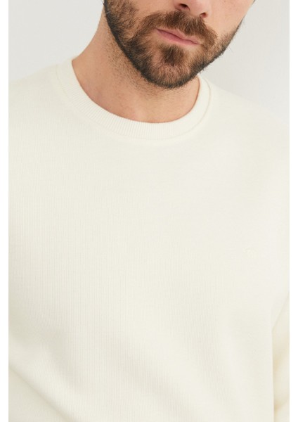 M Harf Nakışlı Fitilli Bisiklet Yaka Sweatshirt fırsatları