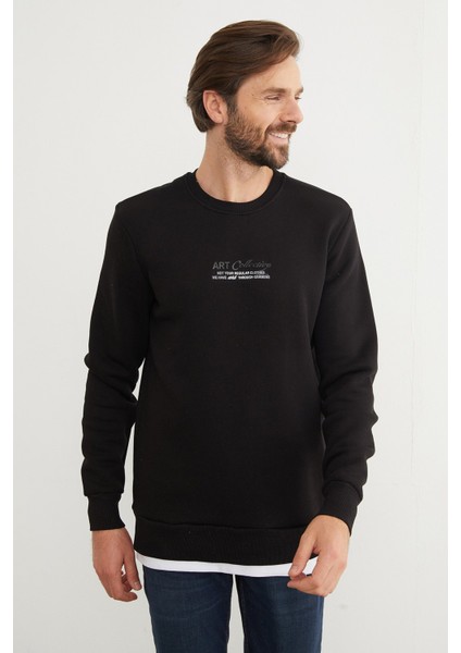 3 Iplik Art Collective Kabartma Baskılı Sweatshirt fiyatları