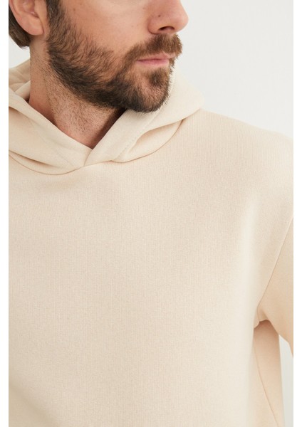 3 Iplik Basic Kanguru Cepli Slim Fit Kapüşonlu Sweatshirt indirimleri