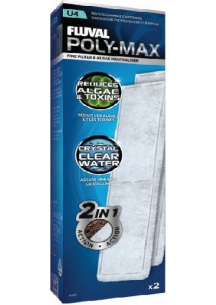Fluval U4 Filtre Clearmax Kartuş, 2 Li Paket Lzwdr