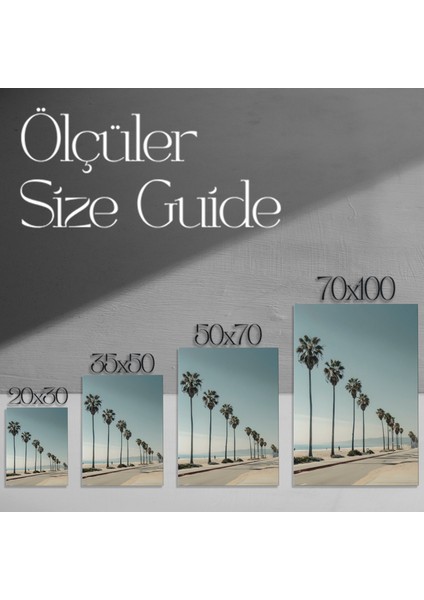 Plaj Manzaralı Palmiye Ağaçları Tablosu modelleri