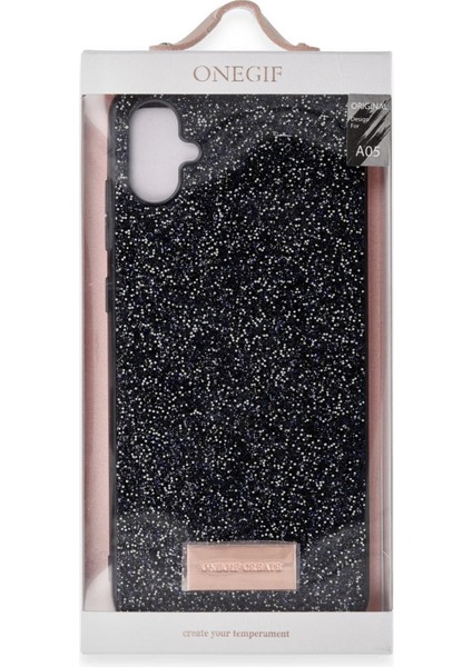 Onegif Samsung Galaxy A05 Bright Simli Kapak - Gümüş Lzwdr modelleri