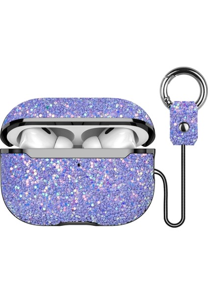 Onegif Airpods Pro 2 (2.nesil) Bright Simli Airpods Kapak - Derin Mor Lzwdr