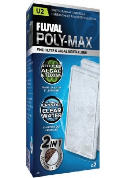 Fluval U2 Filtre Clearmax Kartuş, 2 Li Paket Lzwdr