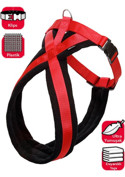 Karlıe Göğüs Tasma Ymş. Gçl. 74-100CM Siyah-Kırm. Lzwdr