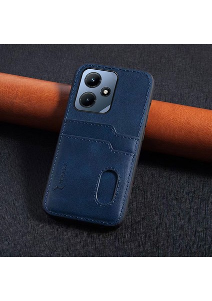 Infinix Hot 30I Uyumlu Kılıf Zebana Kartlıklı Lüx Deri Kılıf Lacivert modelleri