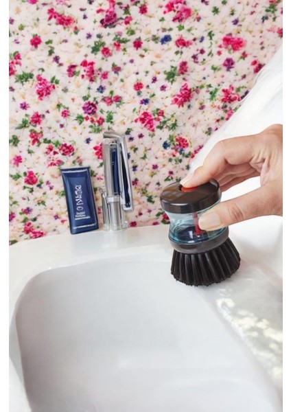 2'li Bulaşık Fırçası Deterjan Hazneli Fırça Pratik Çok Amaçlı Mutfak Banyo Lavabo Yıkama Fırçası Bulaşık fırsatları