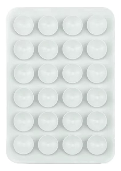 Vantuzlu Ahtapot Silikon Telefon Tutacağı Beyaz