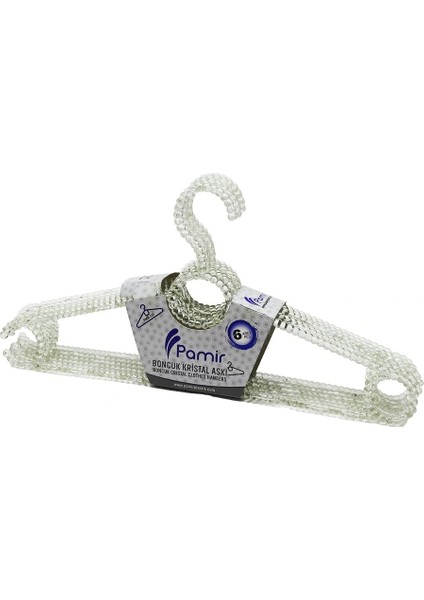 6 Parça Boncuk Kristal Elbise Askı (5047)