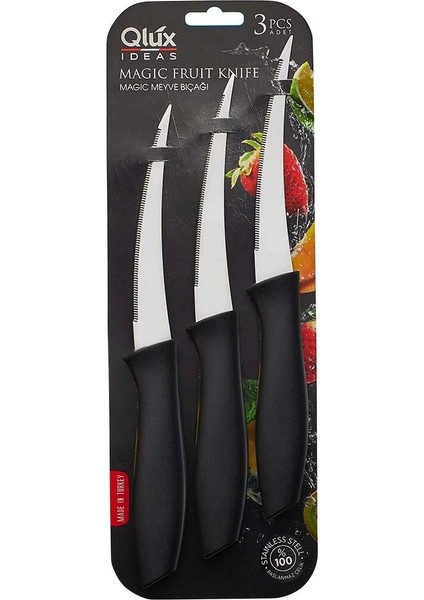 Magıc 3pcs Tırtırlı Meyve Bıçak (5047)
