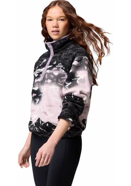 Helvetia Iı Printed Cropped Half Snap Kadın Polar Üst modelleri