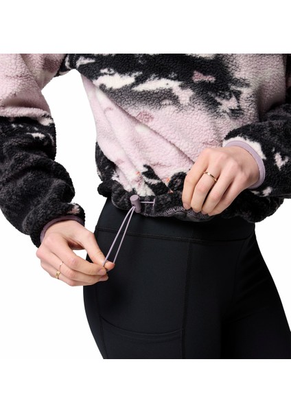 Helvetia Iı Printed Cropped Half Snap Kadın Polar Üst