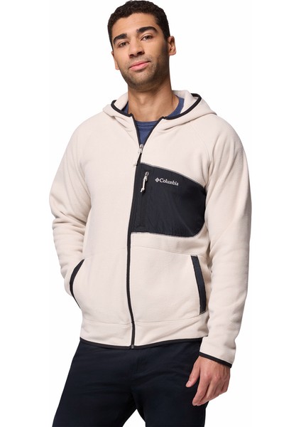 Fast Trek Overlay Kapüşonlu Tam Fermuarlı Erkek Polar Üst