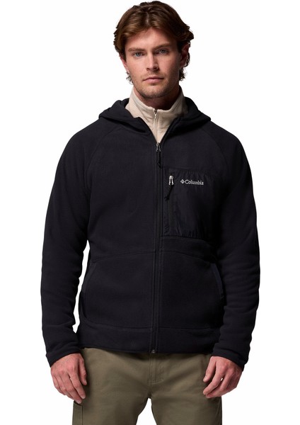 Fast Trek Overlay Kapüşonlu Tam Fermuarlı Erkek Polar Üst