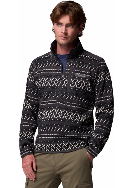 Sweater Weather Printed Yarım Fermuarlı Iı Erkek Polar Üst modelleri