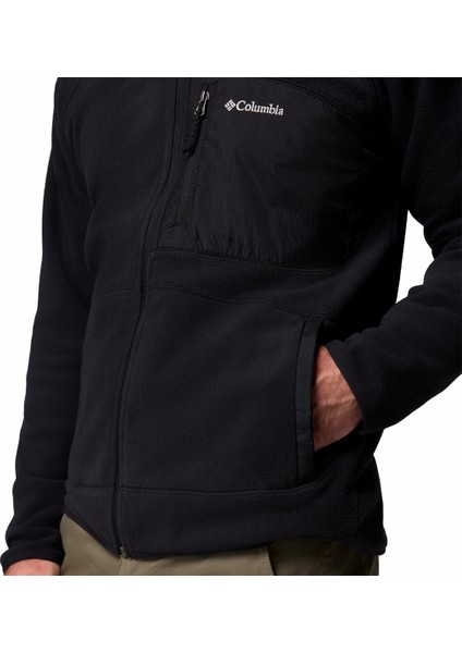 Fast Trek Overlay Kapüşonlu Tam Fermuarlı Erkek Polar Üst