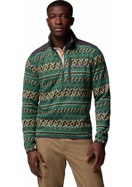 Sweater Weather Printed Yarım Fermuarlı Iı Erkek Polar Üst