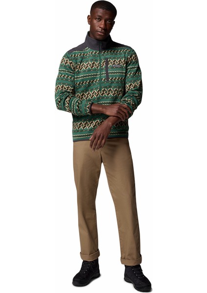 Sweater Weather Printed Yarım Fermuarlı Iı Erkek Polar Üst