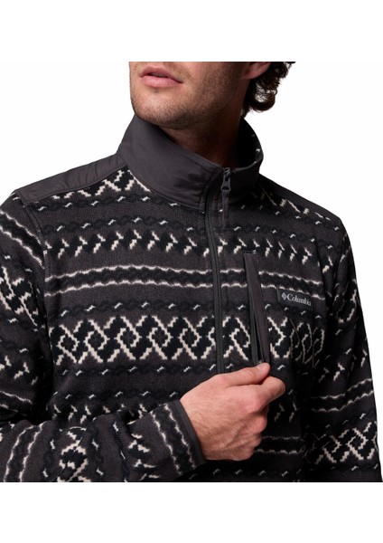 Sweater Weather Printed Yarım Fermuarlı Iı Erkek Polar Üst indirimleri