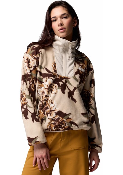 Sequoia Grove Printed Yarım Fermuarlı Kadın Polar Üst