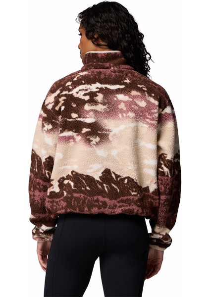 Helvetia Iı Printed Cropped Half Snap Kadın Polar Üst fiyatları