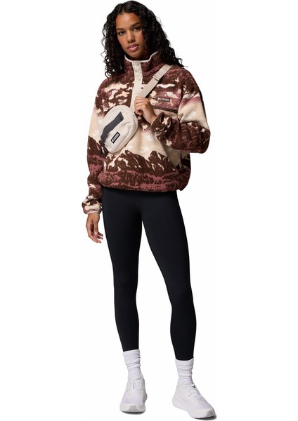 Helvetia Iı Printed Cropped Half Snap Kadın Polar Üst