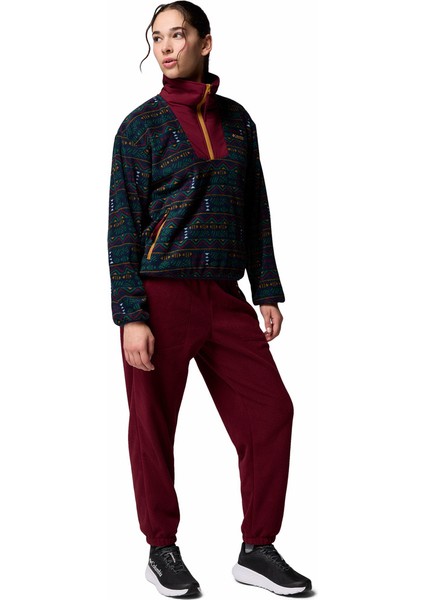 Sequoia Grove Printed Yarım Fermuarlı Kadın Polar Üst