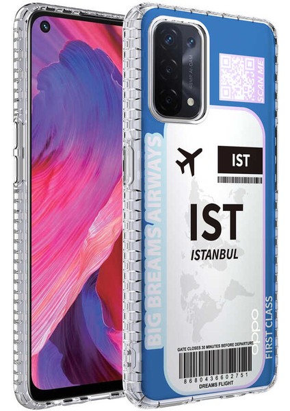 Oppo A74 4g Kılıf Airbag Kenarlı Renkli Desenli Silikon Sert Elegans Kapak