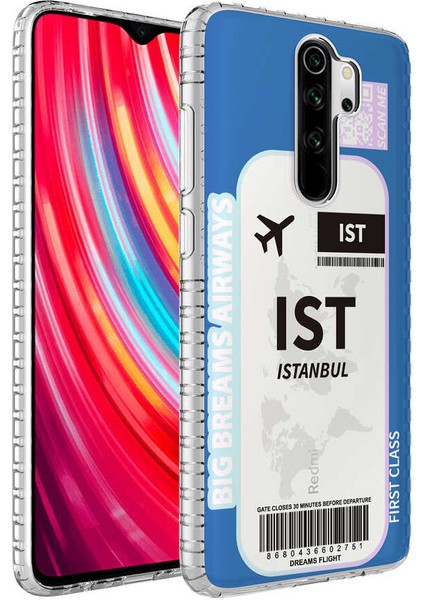 Xiaomi Redmi Note 8 Pro Kılıf Airbag Kenarlı Renkli Desenli Silikon Sert Elegans Kapak