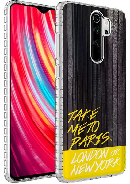 Xiaomi Redmi Note 8 Pro Kılıf Airbag Kenarlı Renkli Desenli Silikon Sert Elegans Kapak