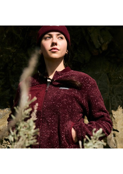 Stellar Path Bomber Tam Fermuarlı Kadın Polar Üst