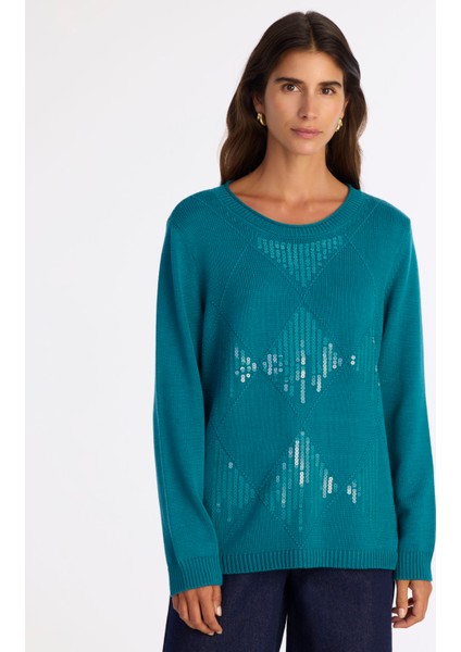 Regular Bisiklet Yaka Uzun Kol Kazak